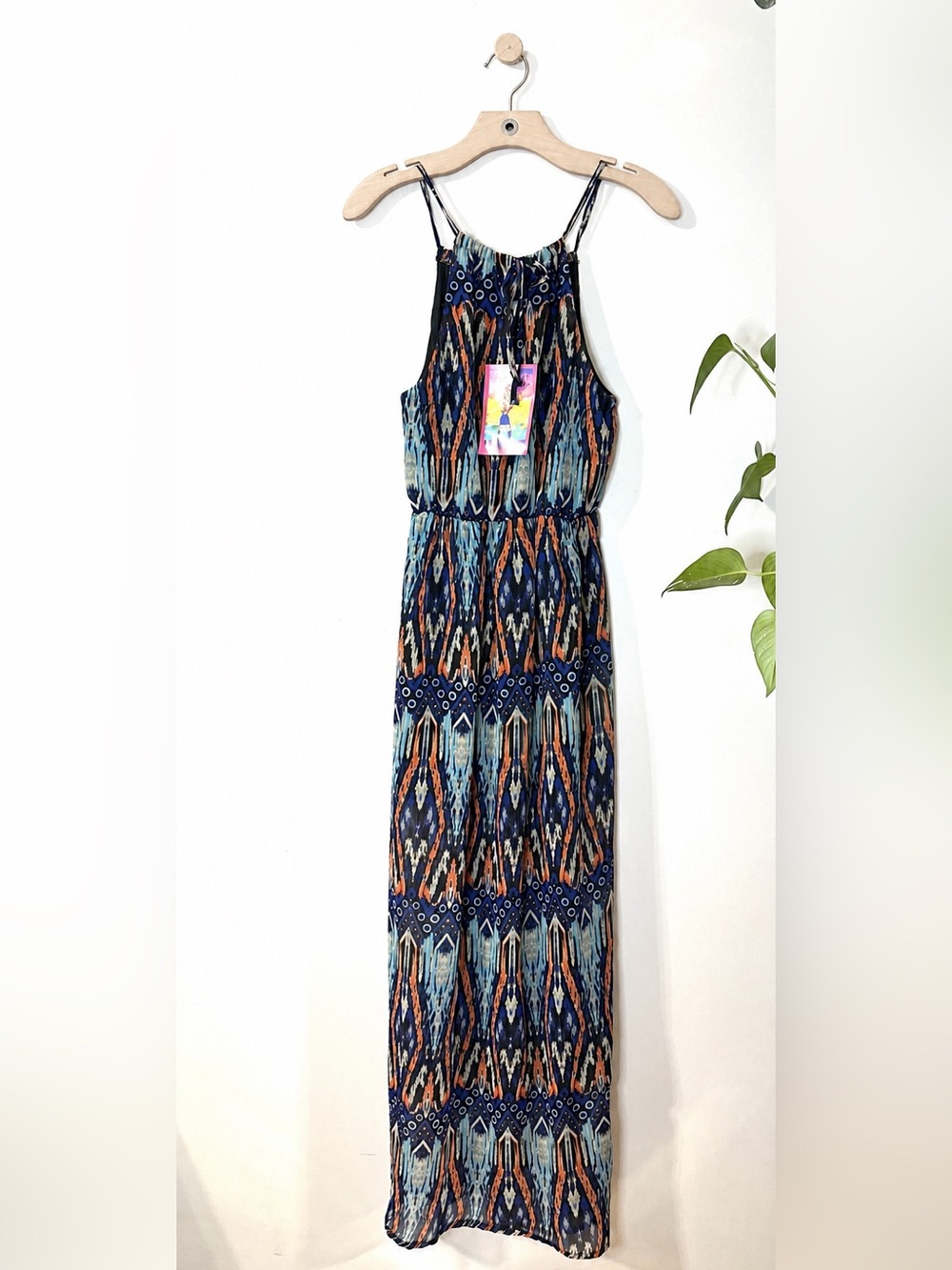 She’s Cool Rue21 Abstract Ikat Maxi Dress Size Small NWT